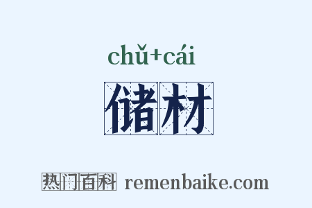 储材是什么意思的图片